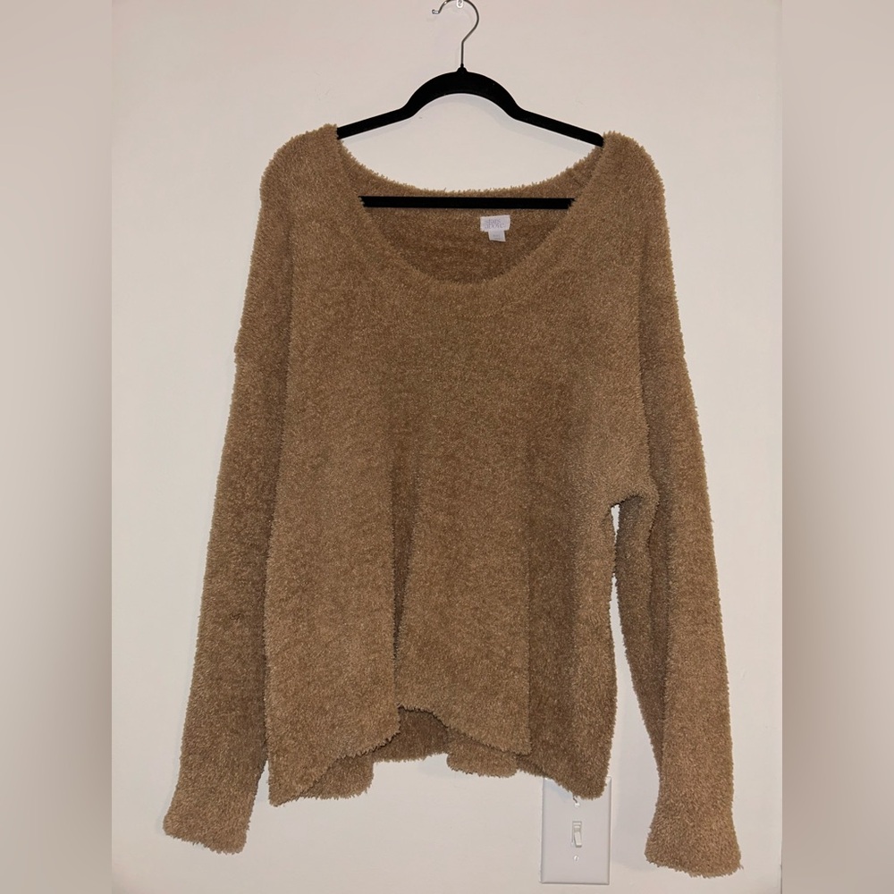 Stars Above Tan Crew Neck Sweater